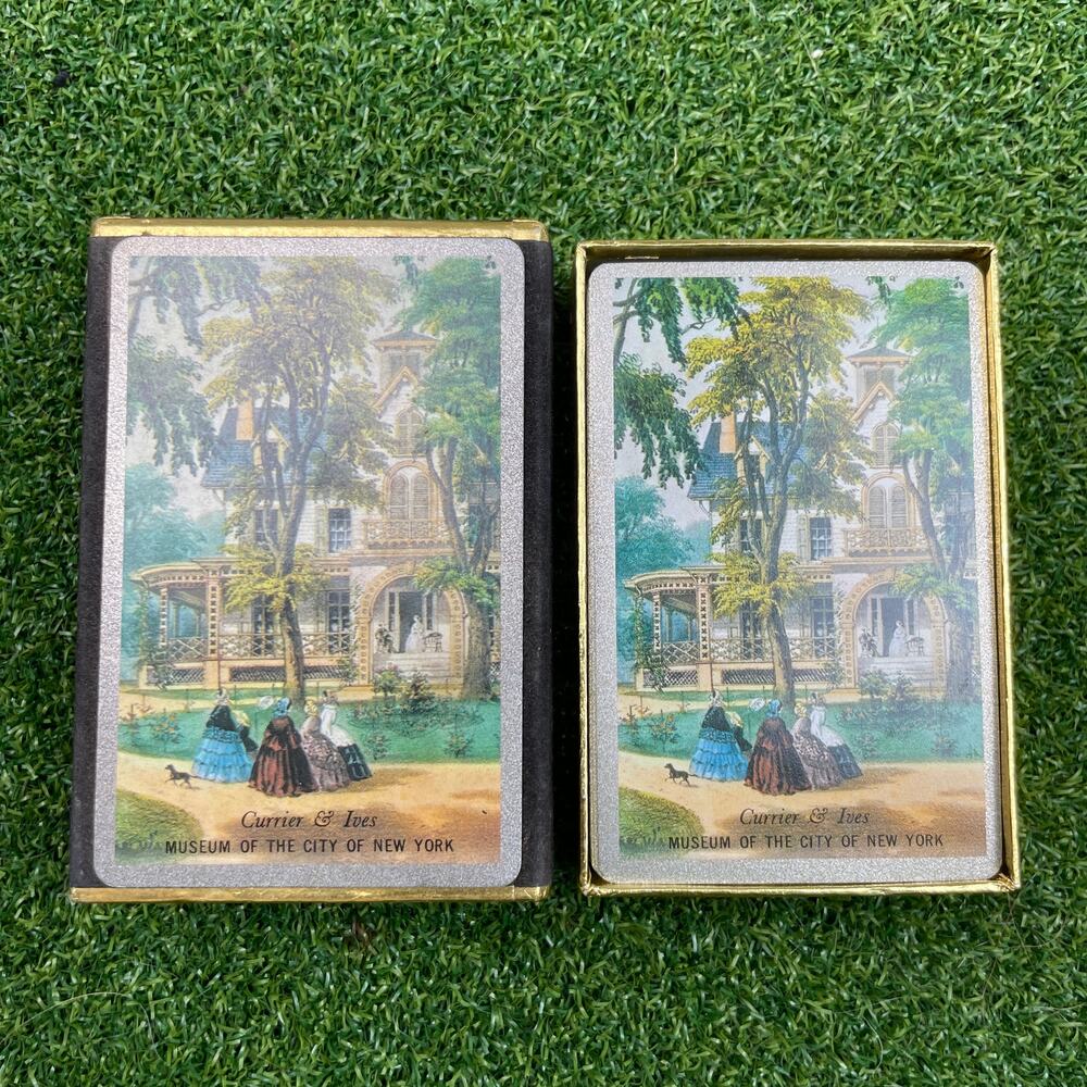 VTG Congress Decks Playing Cards Currier & Ives Museum Of The City Of New York